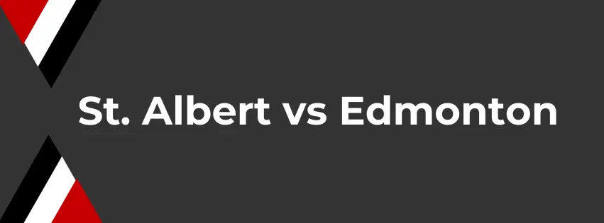 St.Albert vs Edmonton on black background